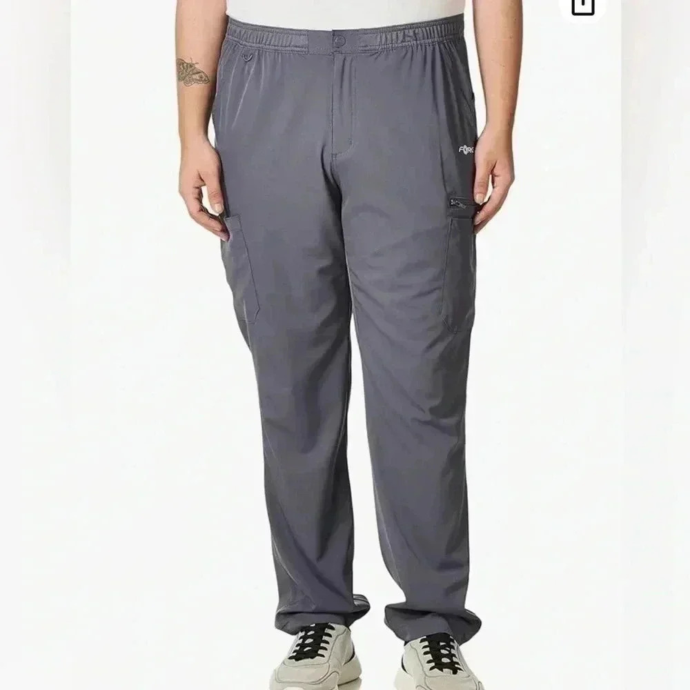 Carhartt dark grey casual regular fit zip closure scrub flex  medical pants S